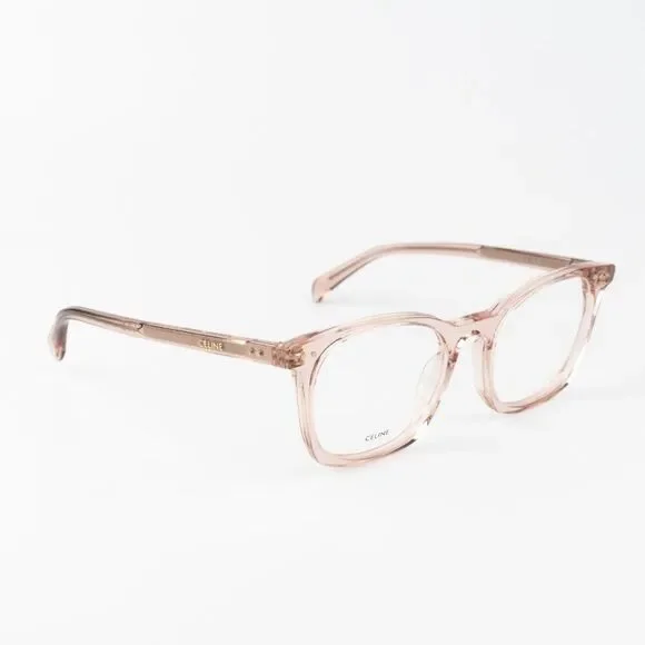 Celine THIN Women Eyeglasses Shiny Rose Demo Square CL50058I 074 BRAND NEW - Picture 8 of 9